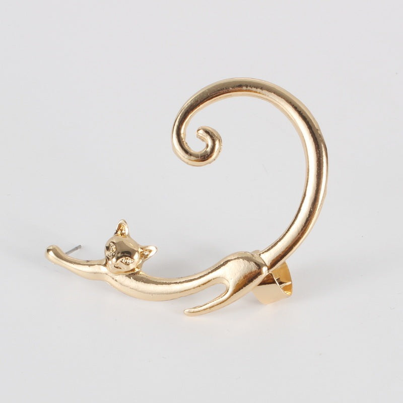 Boucle d'oreille punk chat