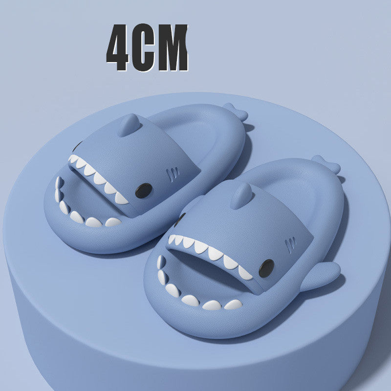 Adult's Slippers Indoor Outdoor Funny Shark Cartoon - Les Petits Explorateur 