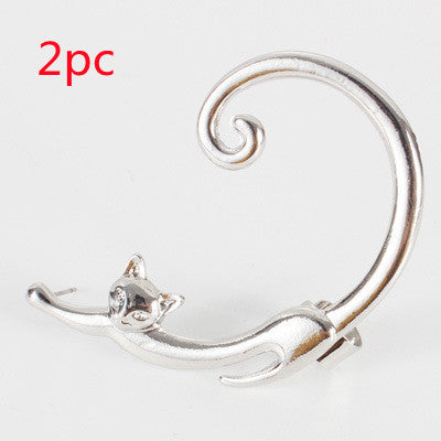 Boucle d'oreille punk chat
