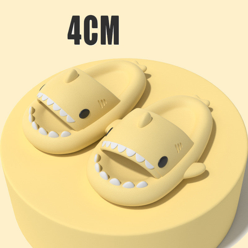 Adult's Slippers Indoor Outdoor Funny Shark Cartoon - Les Petits Explorateur 