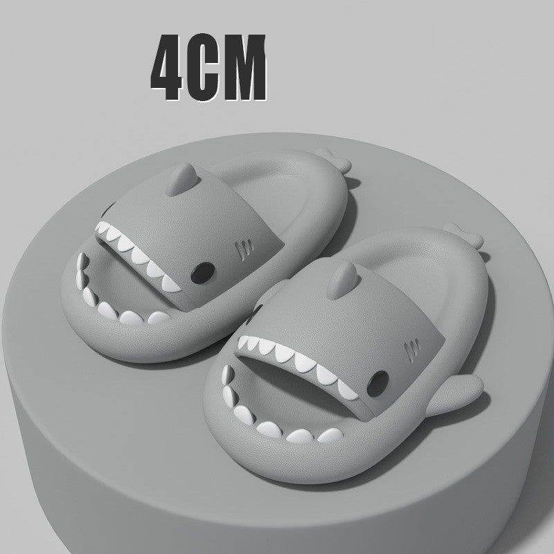 Adult's Slippers Indoor Outdoor Funny Shark Cartoon - Les Petits Explorateur 