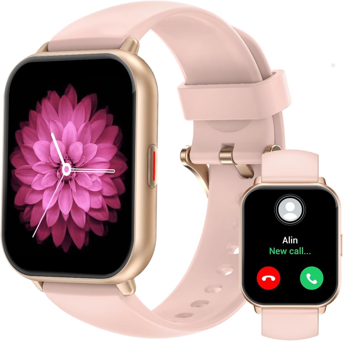 RUIMEN Montre Connectée Homme Femme Plusieurs Modes Sportifs avec Appel Bluetooth Notifications Intelligentes Moniteur de Fréquence Cardiaque Oxymètre Cadran de Montre Personnalisé Etanche IP68