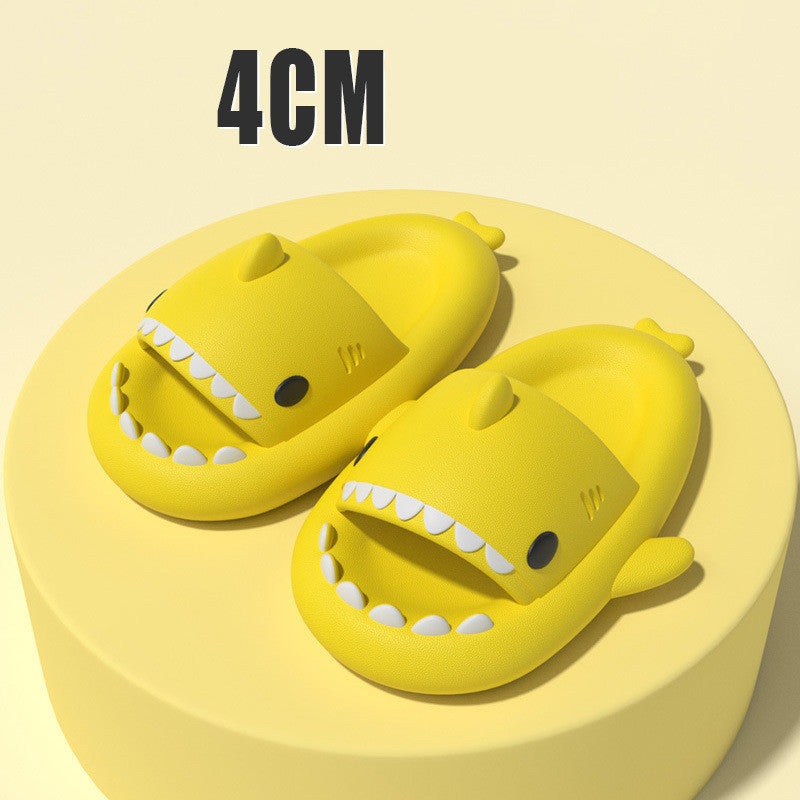 Adult's Slippers Indoor Outdoor Funny Shark Cartoon - Les Petits Explorateur 