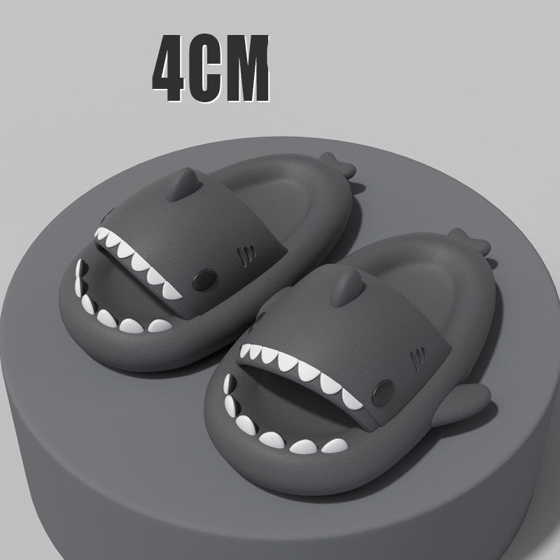 Adult's Slippers Indoor Outdoor Funny Shark Cartoon - Les Petits Explorateur 