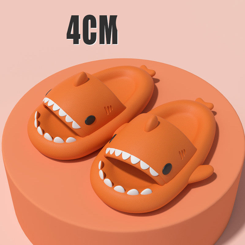 Adult's Slippers Indoor Outdoor Funny Shark Cartoon - Les Petits Explorateur 