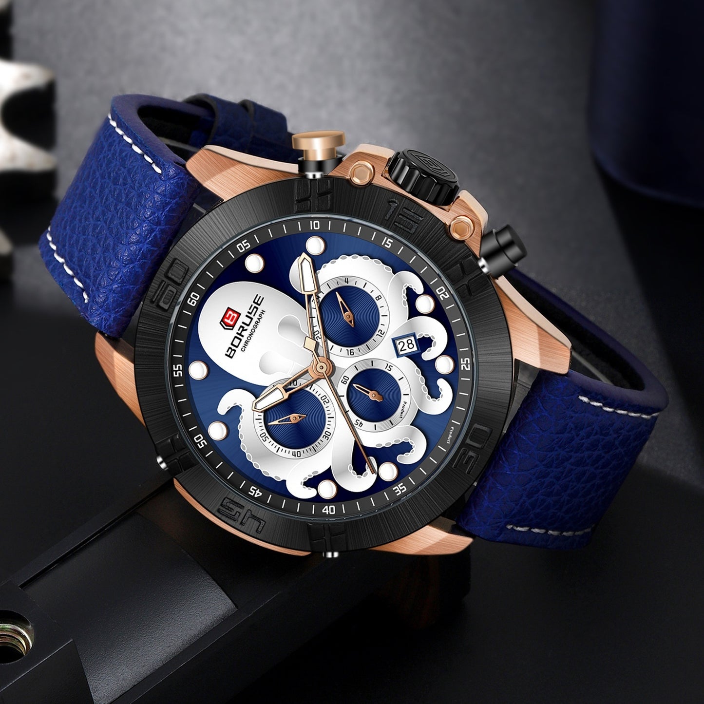 Montre étanche Octopus lumineuse