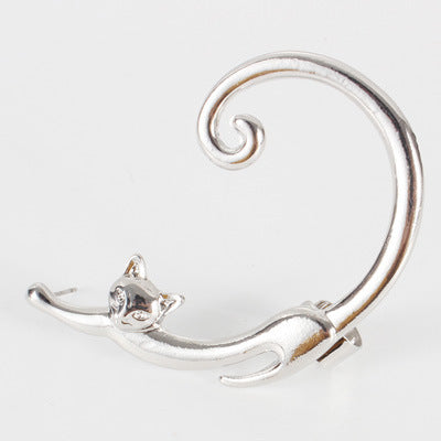 Boucle d'oreille punk chat