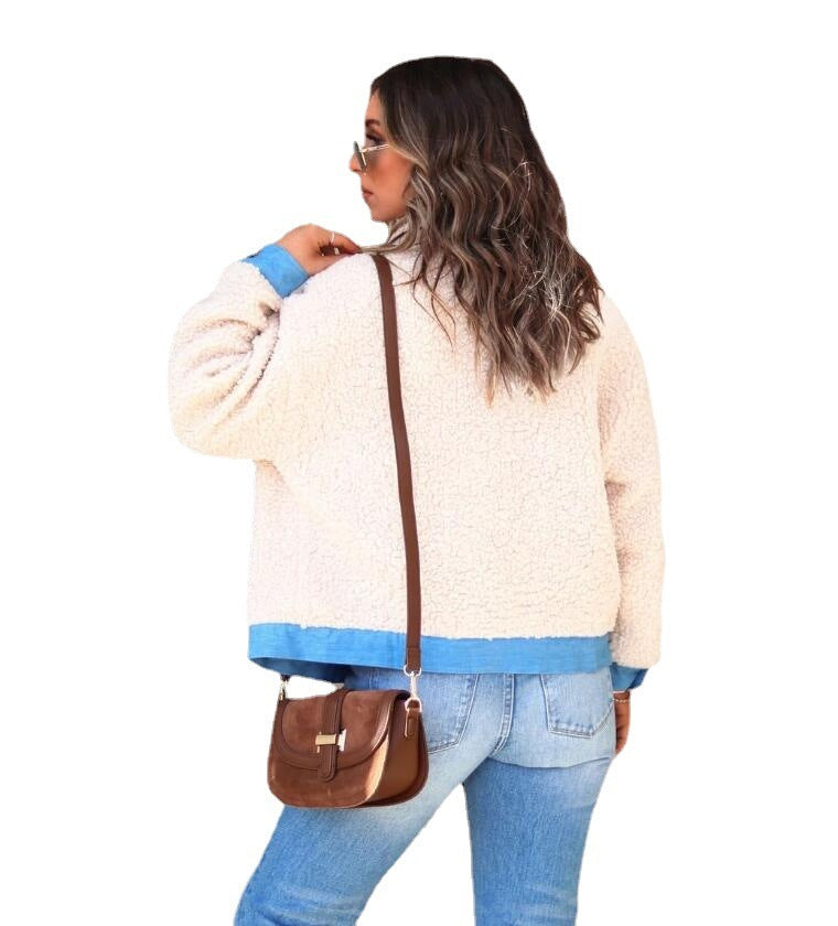 European And American Simple New Style Wool Jeans Short Coat Women - Les Petits Explorateur 