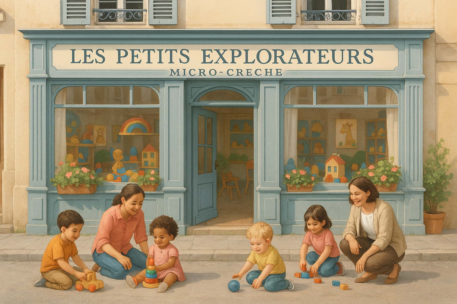 Genera la misma imagen con el nombre Les petits explorateur 